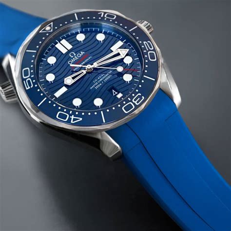 omega rubber strap watch|omega seamaster aftermarket rubber strap.